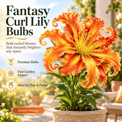 🏡Endless Garden Inspiration🌸 Fantasy Curl Lily Bulbs – Giant Spiral Blooms for Water & Soil Growing! 💧🌱