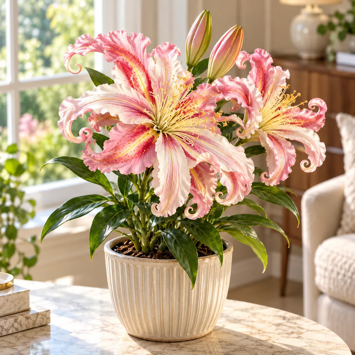 🌸 Fantasy Curl Lily Bulbs – Giant Spiral Blooms for Water & Soil Growing! 💧🌱