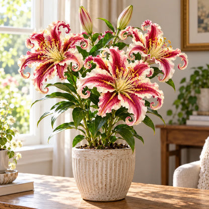 🌸 Fantasy Curl Lily Bulbs – Giant Spiral Blooms for Water & Soil Growing! 💧🌱