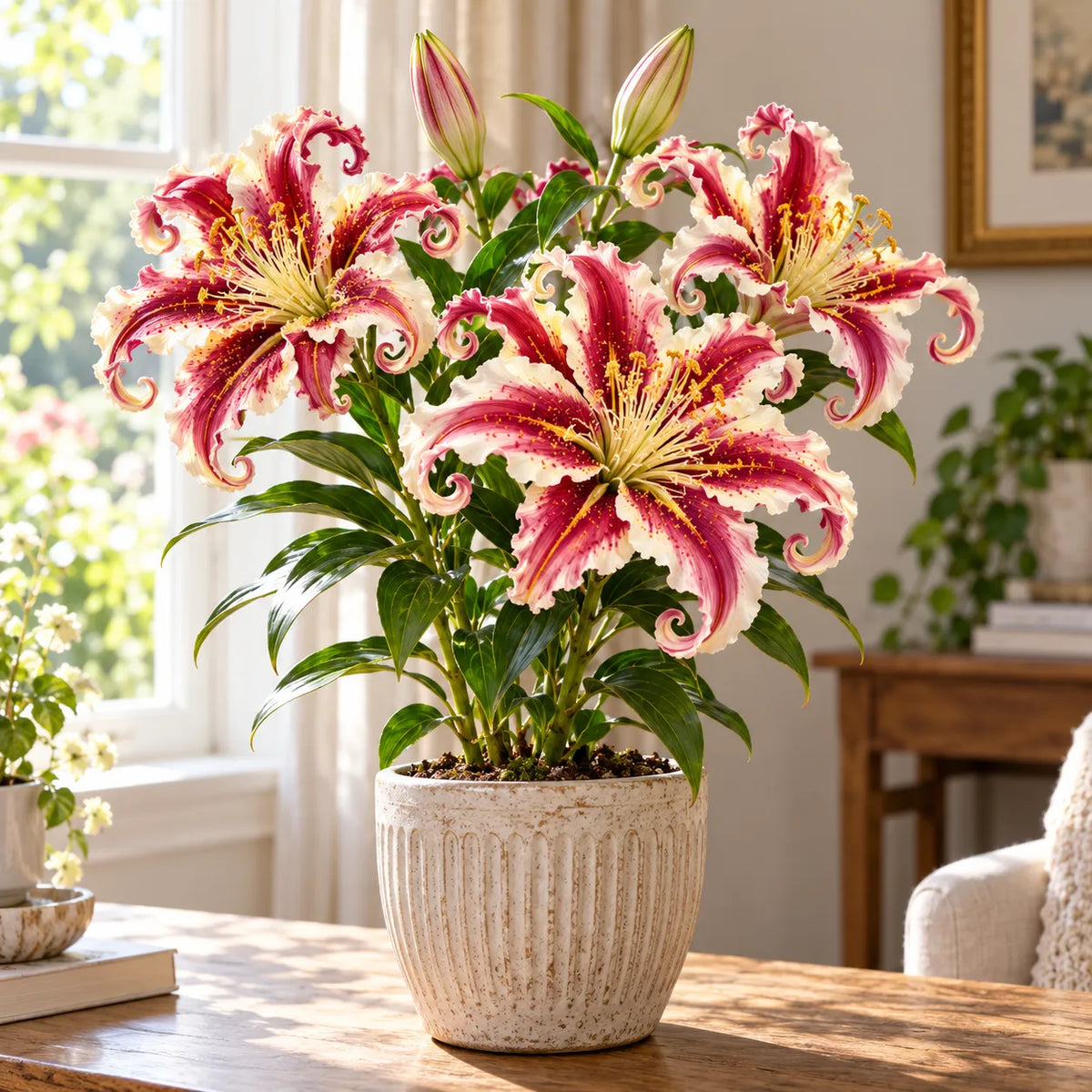 🏡Endless Garden Inspiration🌸 Fantasy Curl Lily Bulbs – Giant Spiral Blooms for Water & Soil Growing! 💧🌱
