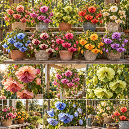 🌺Chinese Lantern Hibiscus Bulbs—featuring large, ruffled, downward-hanging blooms in 10 stunning colors!