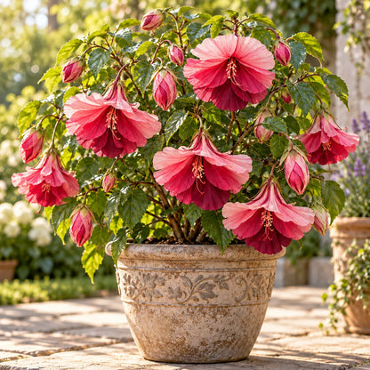 🌺Chinese Lantern Hibiscus Bulbs—featuring large, ruffled, downward-hanging blooms in 10 stunning colors!