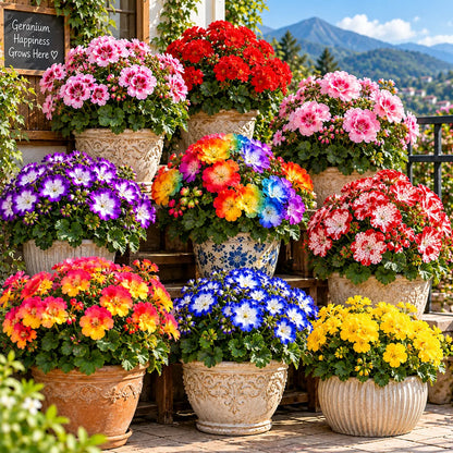 🌸Meaning of Good Luck🍀 Lucky Colorful Pelargonium Bulbs
