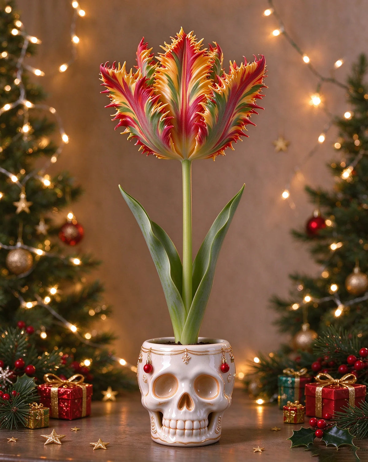 🌷🔥7 Varieties of Magic Parrot Tulip Bulbs – No Soil, No Watering, Just Beautiful Blooms!