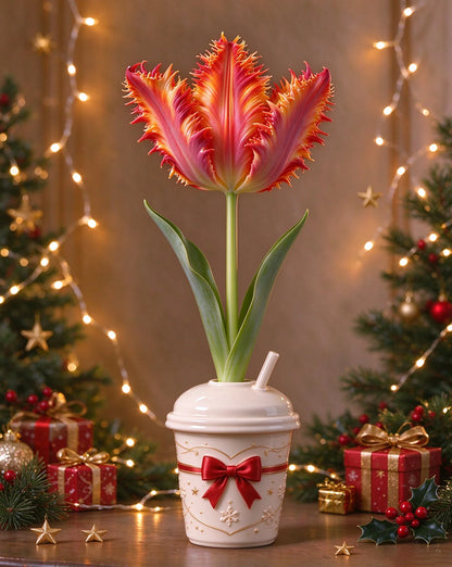 🌷🔥7 Varieties of Magic Parrot Tulip Bulbs – No Soil, No Watering, Just Beautiful Blooms!