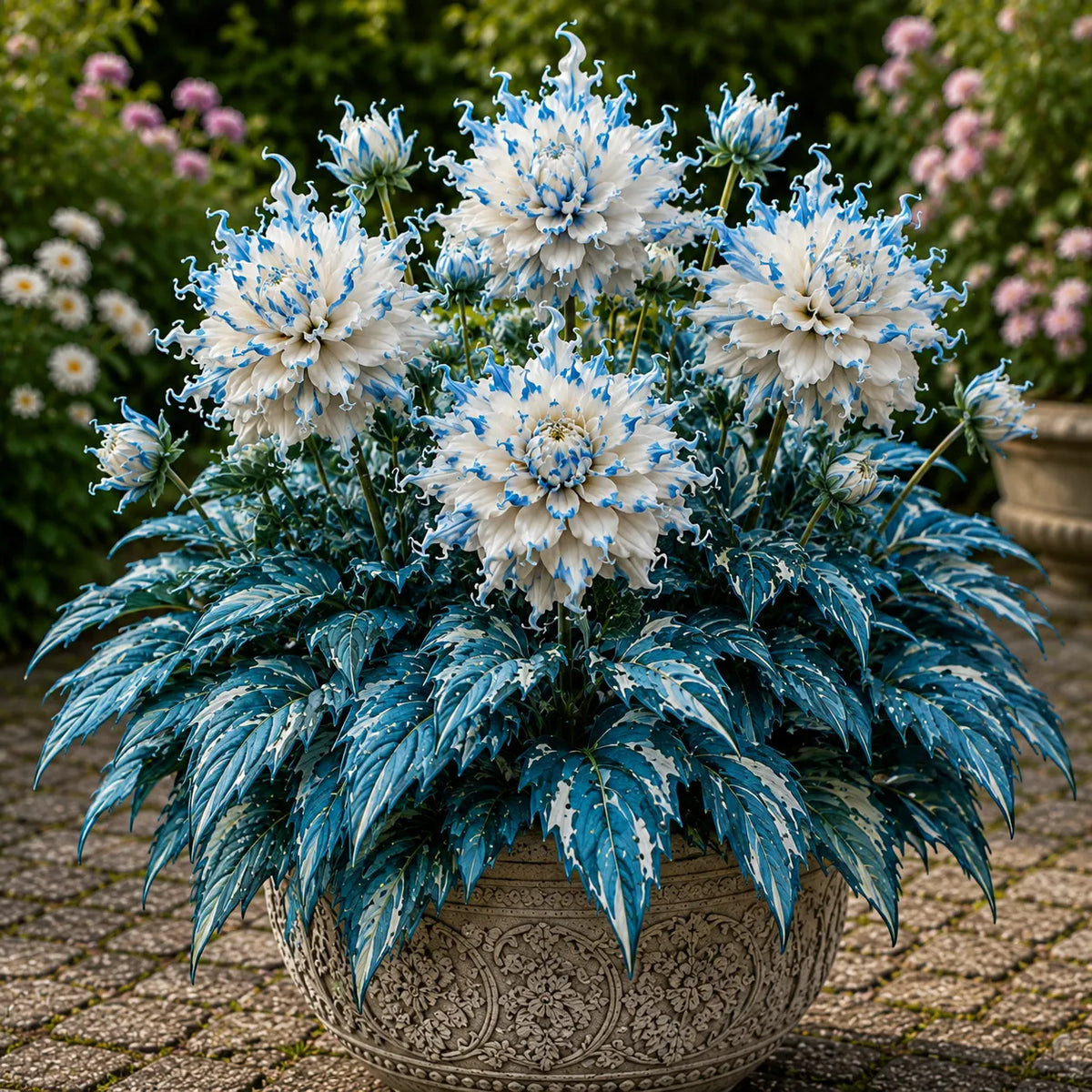🌸 Variegated Dahlia Bulbs | Vibrant Mixed Color Flowers, Low Maintenance & Easy Planting