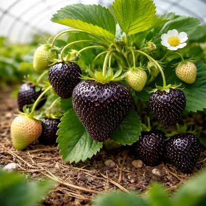 🍓Juicy Giant Black Diamond Strawberry, Grow Your Own Healthy Fruits