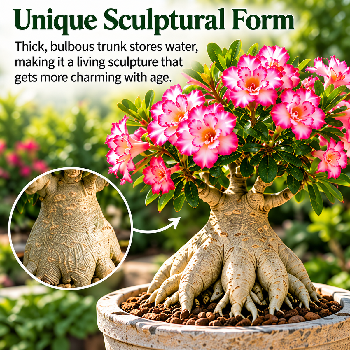 🌸Adenium Desert Rose -No green thumb needed! 🌵 Rare Adenium Obesum Bulbs🌹