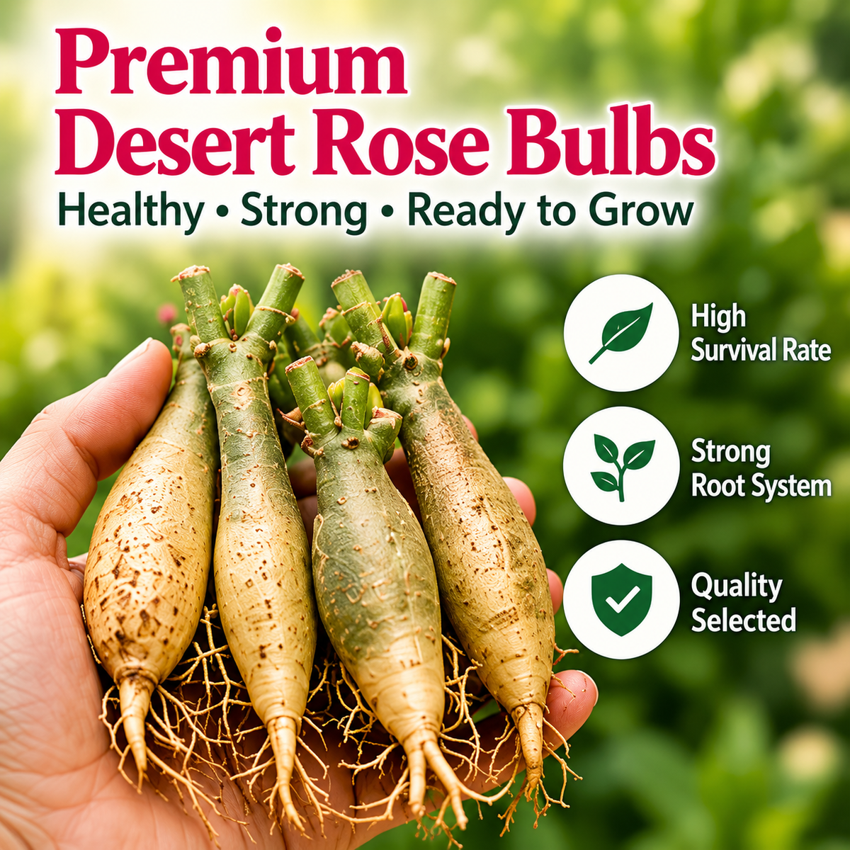 🌸Adenium Desert Rose -No green thumb needed! 🌵 Rare Adenium Obesum Bulbs🌹
