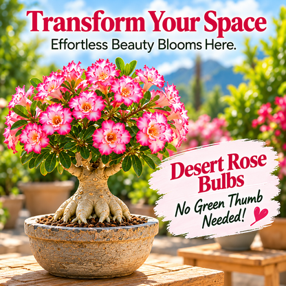 🌸Adenium Desert Rose -No green thumb needed! 🌵 Rare Adenium Obesum Bulbs🌹