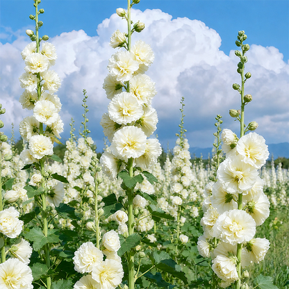 🌸 Hollyhock Seeds 🌱 Easy to Grow, Towering Blooms All Season