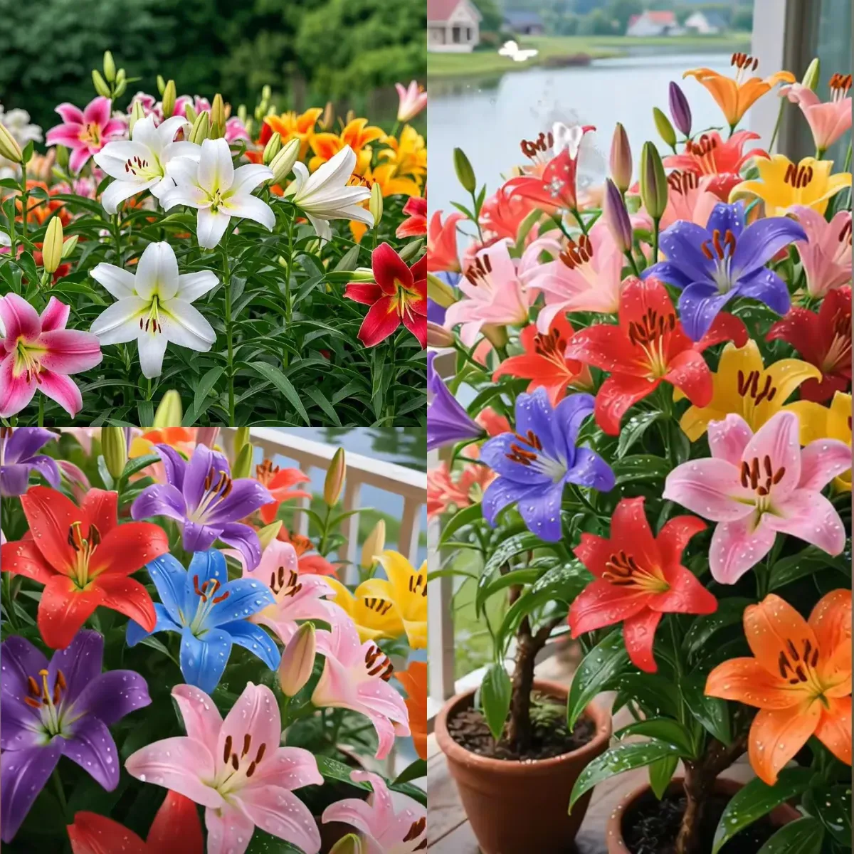 🌸 Double-Petaled Bicolor Lily Bulbs – Beautiful Blooms with Sweet Fragrance