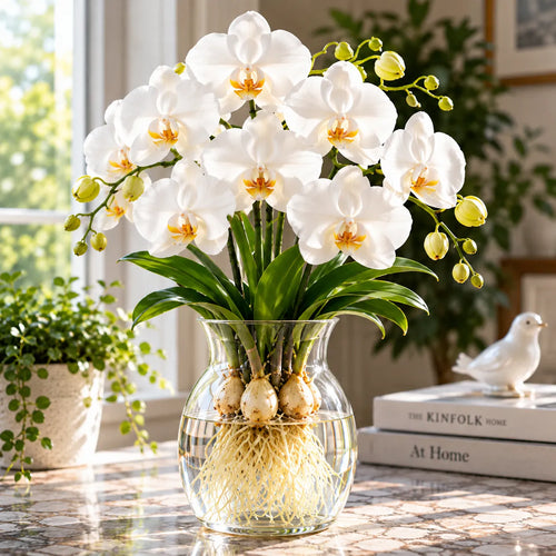 🌸 Rare Hydroponic Phalaenopsis Orchid Bulbs – Elegant Blooms Grown Beautifully in Water