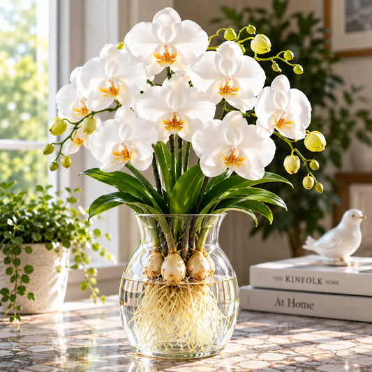 🌸 Rare Hydroponic Phalaenopsis Orchid Bulbs – Elegant Blooms Grown Beautifully in Water