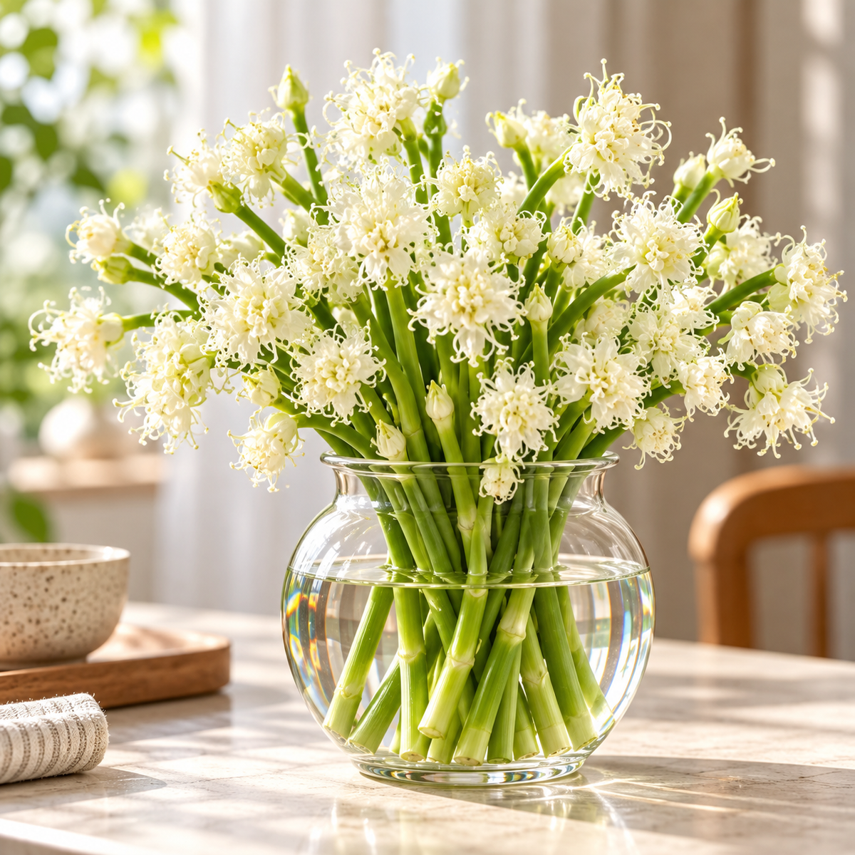 🌱 Hydroponic Garlic Growing Bulbs – Easy Indoor Water Growing & Fresh Green Shoots