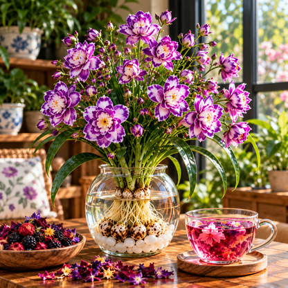 🌸 Rare Double Tea Flower Bulbs – Layered Blooms for Garden & Planters 🏡🍵