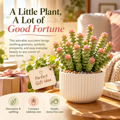 🍀 Money Plant Succulent – Compact Coin-Leaf Plant for Home & Office