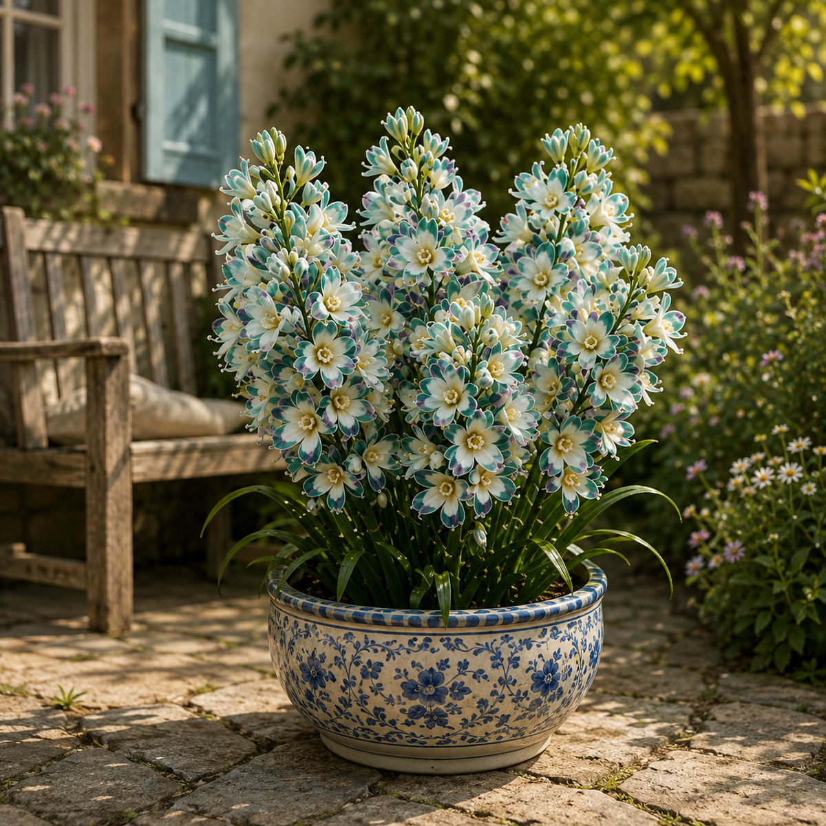 🌺 Royal Mosaic Tuberose Bulbs 💥 Rare Multi-Color Blooms & Sweet Fragrance