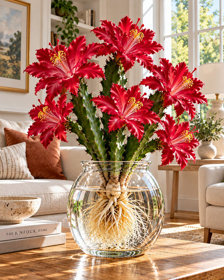 🌵🌸 Rare Hydroponic Multicolor Flowering Cactus Bulbs