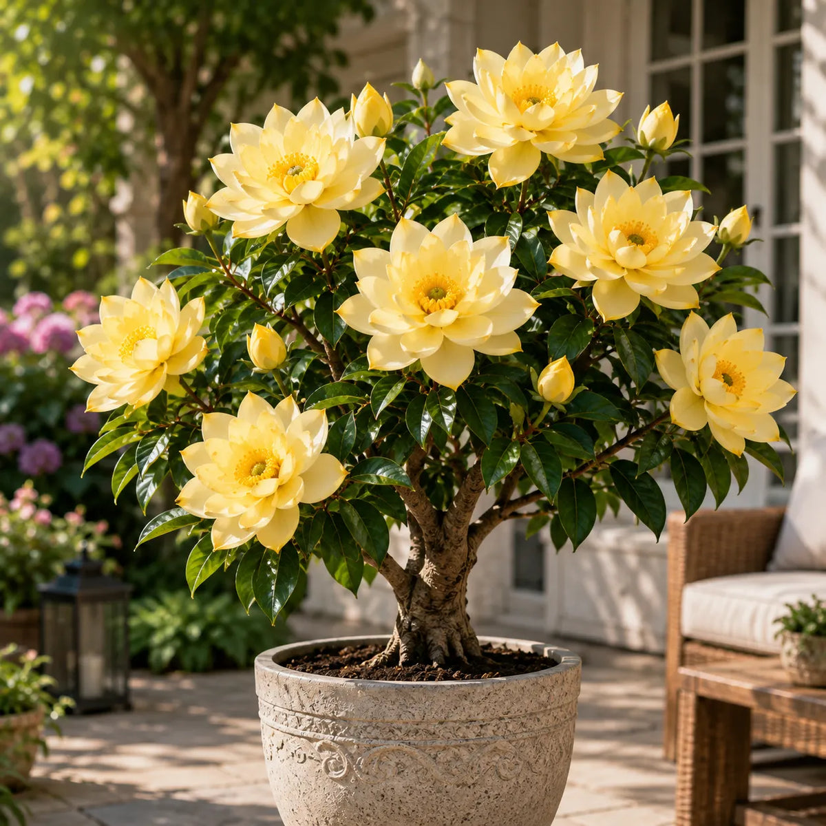 🌸 Rare Moonlight Lotus Tree Bulbs – Exotic Lotus-Like Blooms for Elegant Patios & Gardens