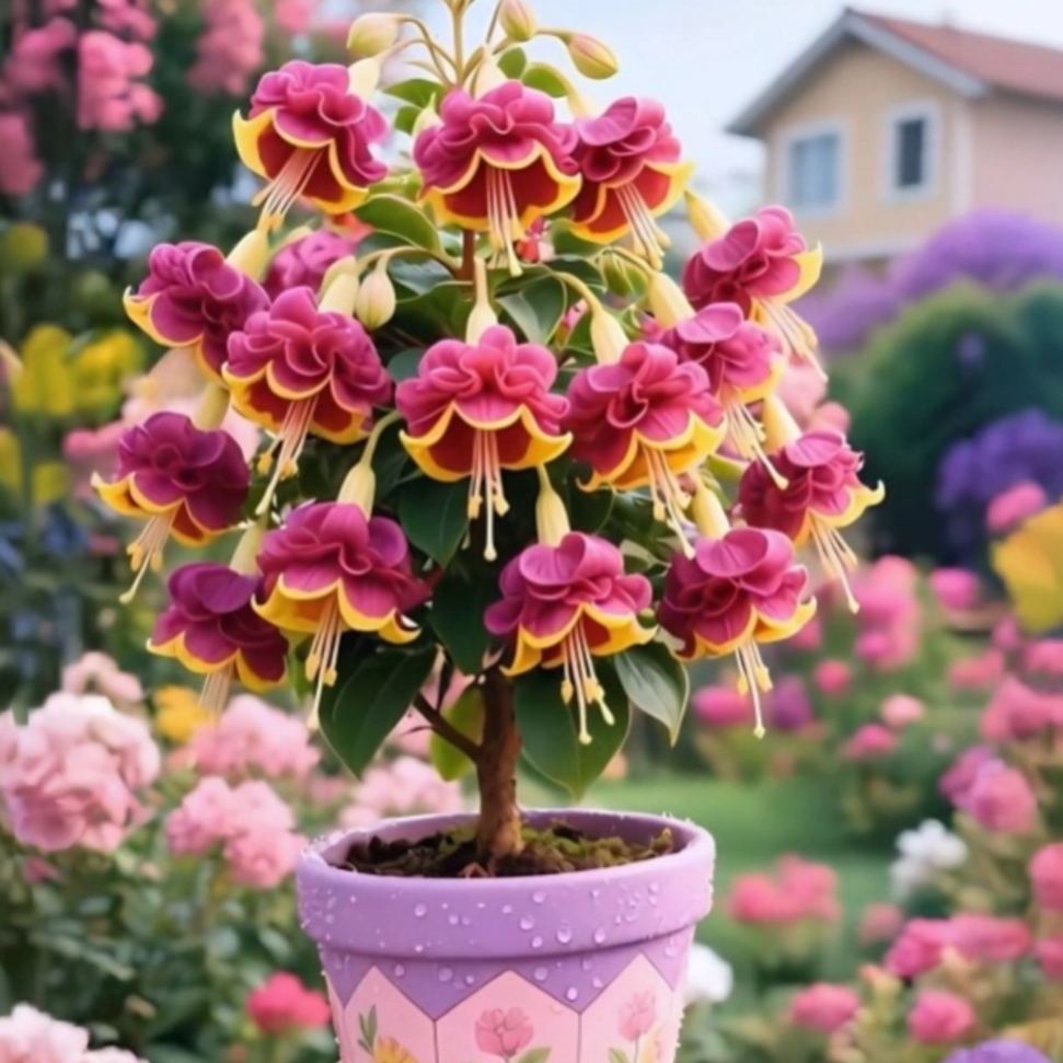 𐙚🎐Transform shaded areas with double fuchsia plants featuring rich color and flowing, elegant blooms🪄
