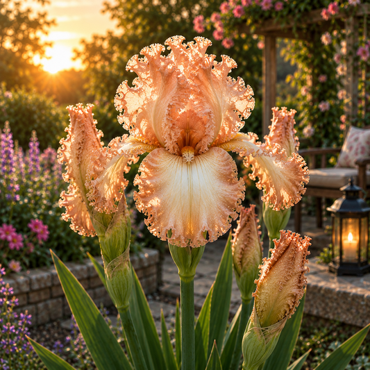 🌼Velvet Ruffle Iris Bulbs – #8 Peach