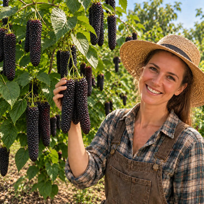 🌿 Rare Giant Mulberry Saplings – Grow Sweet Red & Black Berries at Home
