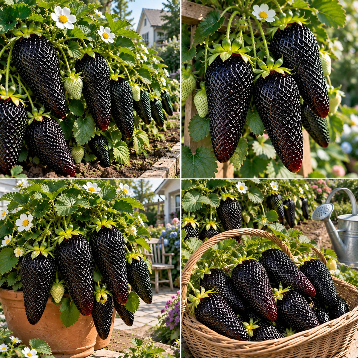🤗🍓Long Strawberry Seeds – Easy to Grow, Abundant Harvests🌱🎁