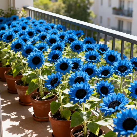 💙 Bright Blue Sunflower Seeds 🌻 Rare Color, Eye-Catching Garden Blooms