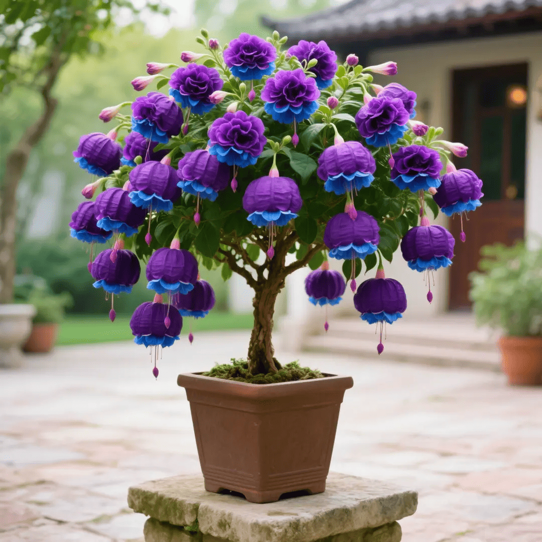 𐙚🎐Transform shaded areas with double fuchsia plants featuring rich color and flowing, elegant blooms🪄