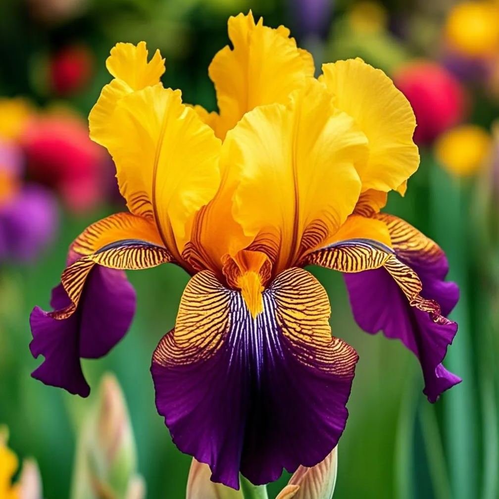 ‎⚘ ﹏Tall Bearded Iris with Bold, Elegant Blooms