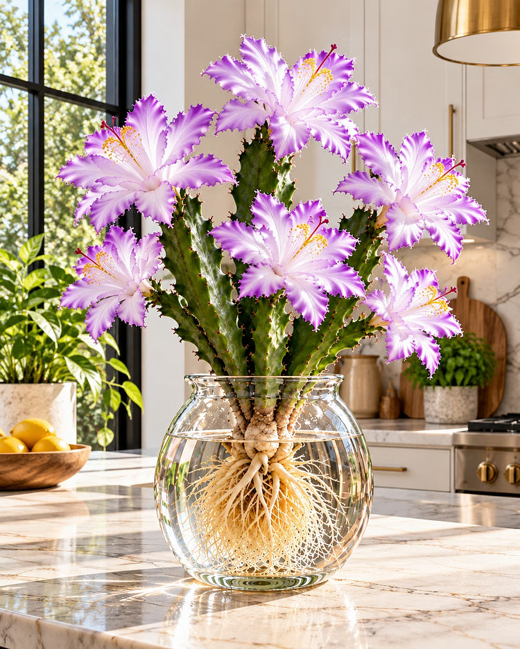 🌵🌸 Rare Hydroponic Multicolor Flowering Cactus Bulbs