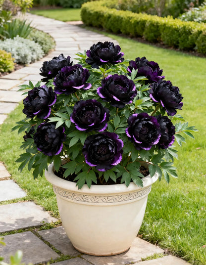 🌌 Rare Midnight Flame Peony Seeds