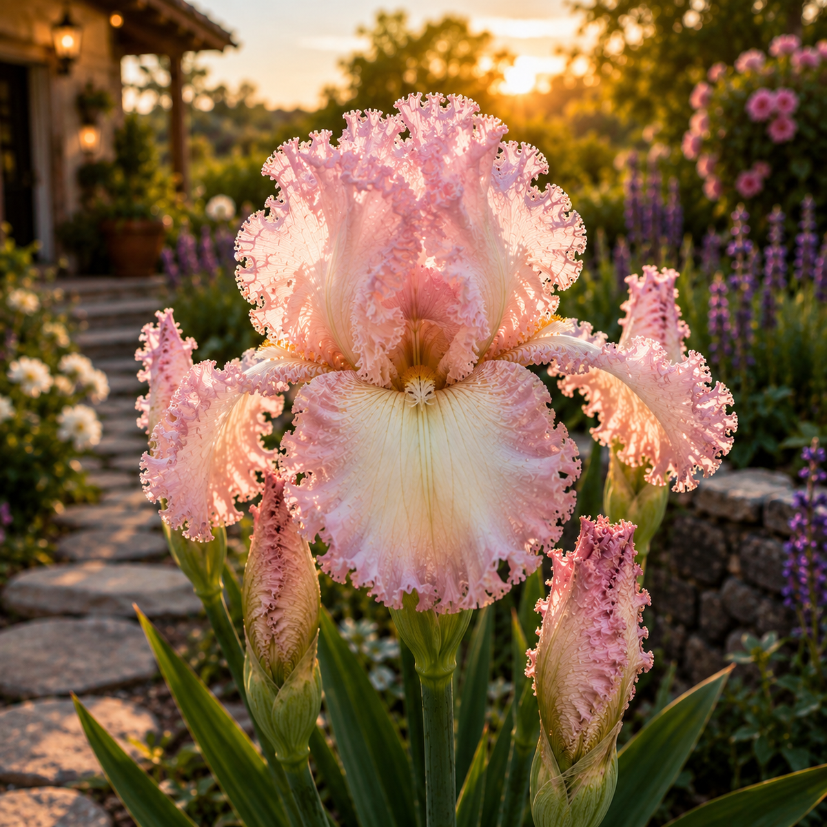 🌼Velvet Ruffle Iris Bulbs – #7 Pink