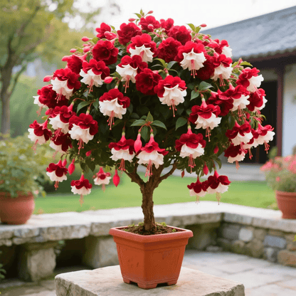 𐙚🎐Transform shaded areas with double fuchsia plants featuring rich color and flowing, elegant blooms🪄