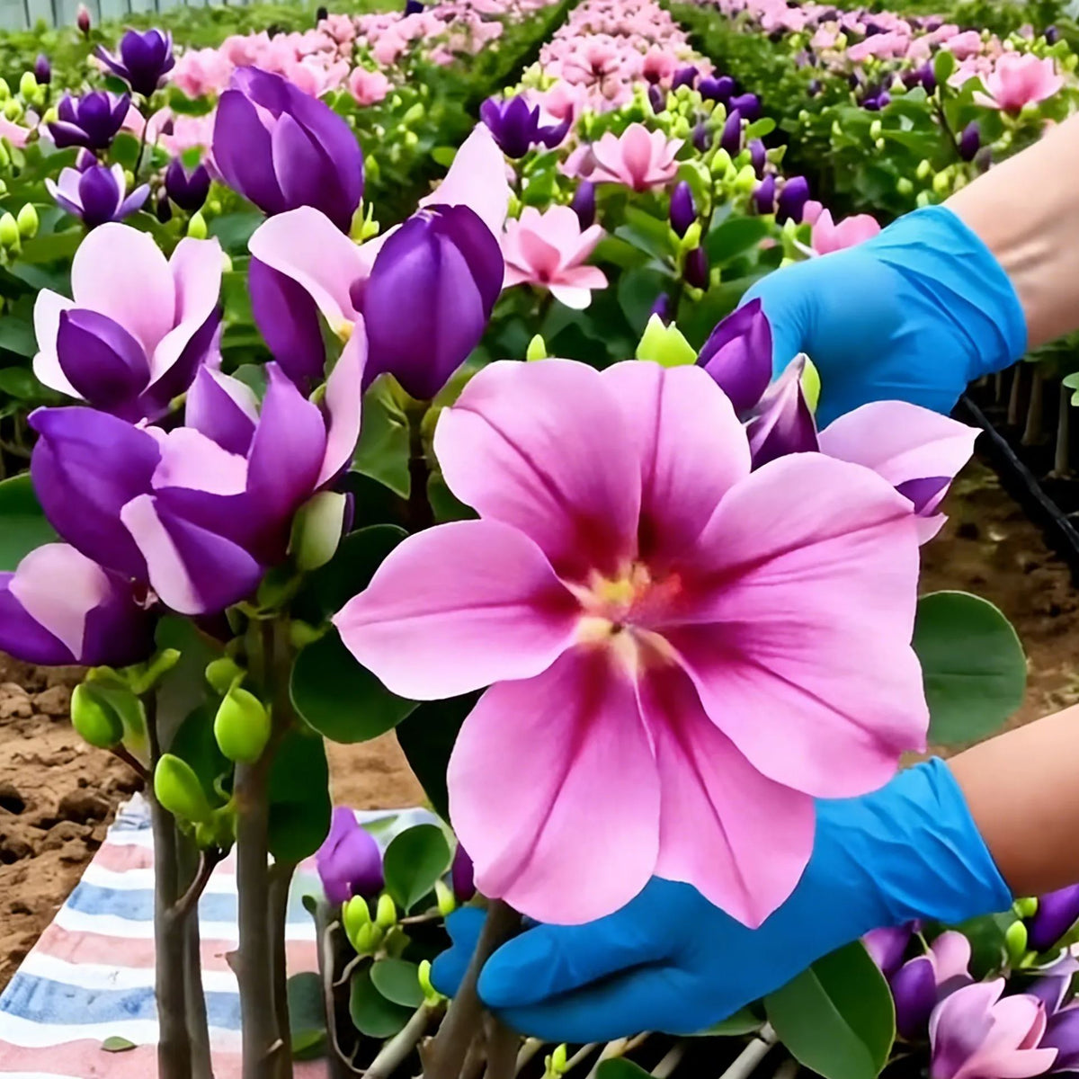 🌺Last Day 50% OFF🌸Magnolia liliiflora (Purple Orchids) Bulbs 🌸 Flowers Hide the Leaves, Fragrance Fills the Air