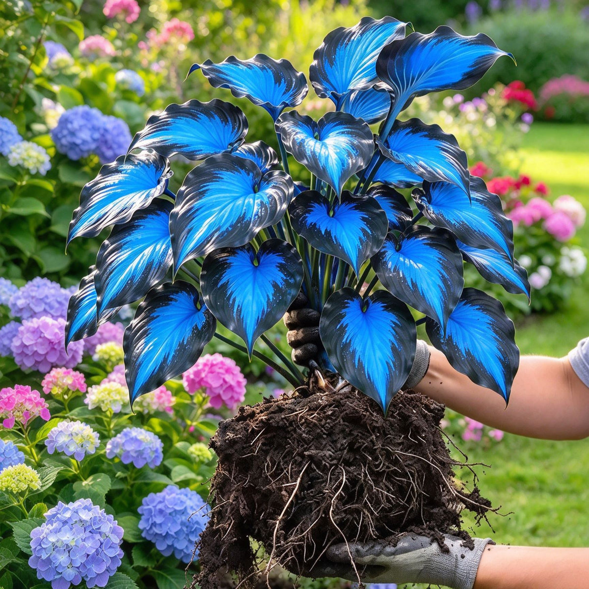Rare Flame Heart Hosta Bulbs🔥 Shade Loving Exotic Plant