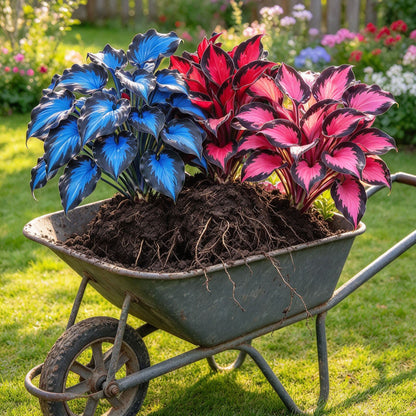 Rare Flame Heart Hosta Bulbs🔥 Shade Loving Exotic Plant