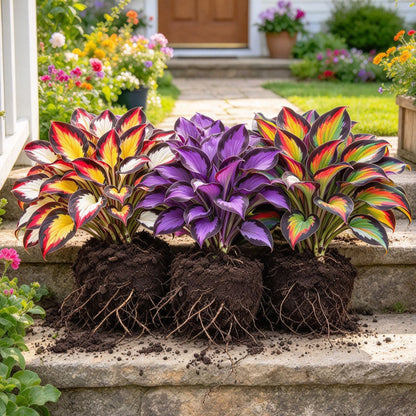 Rare Flame Heart Hosta Bulbs🔥 Shade Loving Exotic Plant