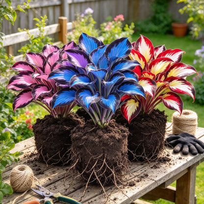 Rare Flame Heart Hosta Bulbs🔥 Shade Loving Exotic Plant