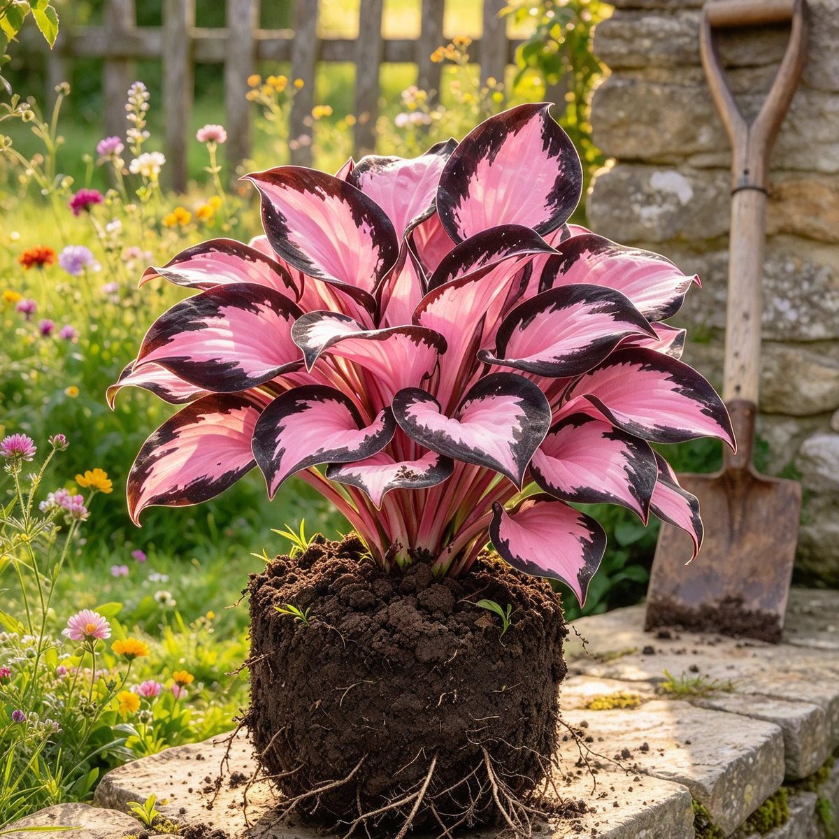 Rare Flame Heart Hosta Bulbs🔥 Shade Loving Exotic Plant