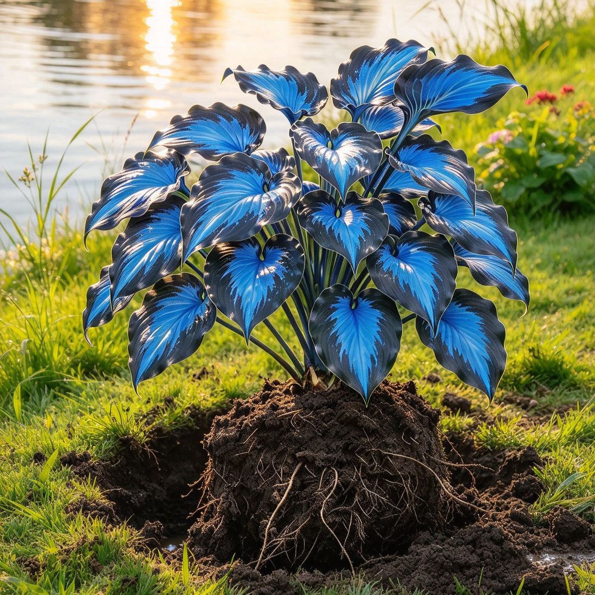 Rare Flame Heart Hosta Bulbs🔥 Shade Loving Exotic Plant